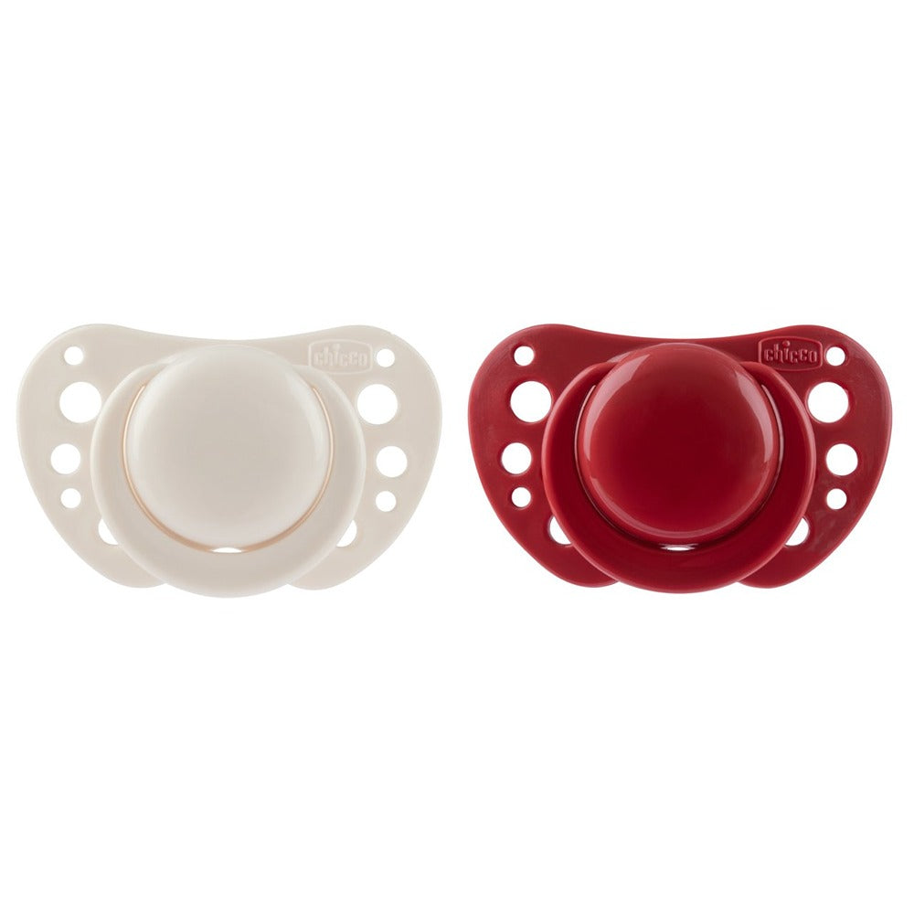 Chicco Physioforma Air Succhietti In Silicone Rosso 6-16 Mesi 2 Pezzi