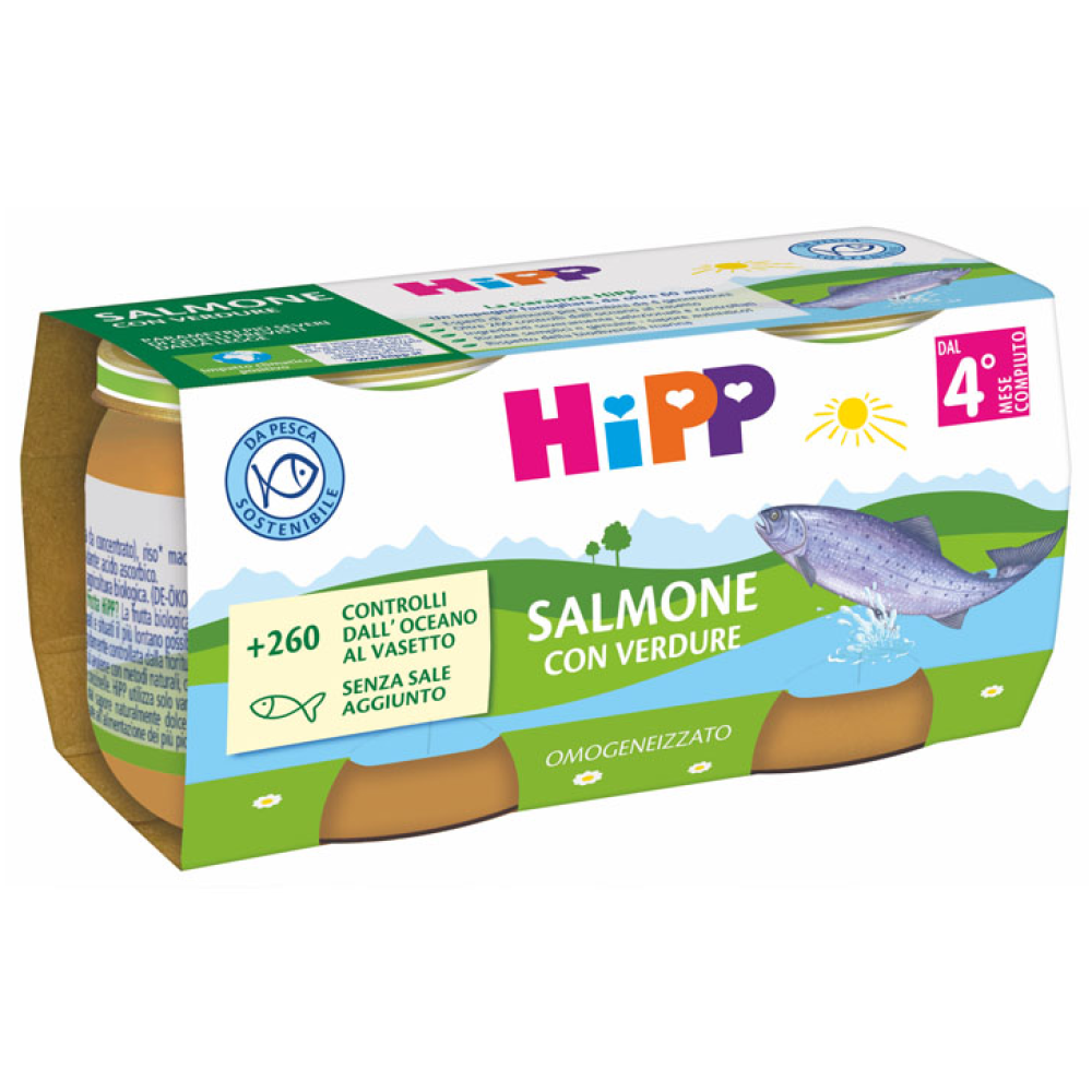 HiPP Salmone Con Verdure 2x80 gr