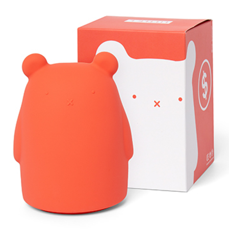 Little L Salvadanaio A Forma Di Orsetto In Silicone Corallo