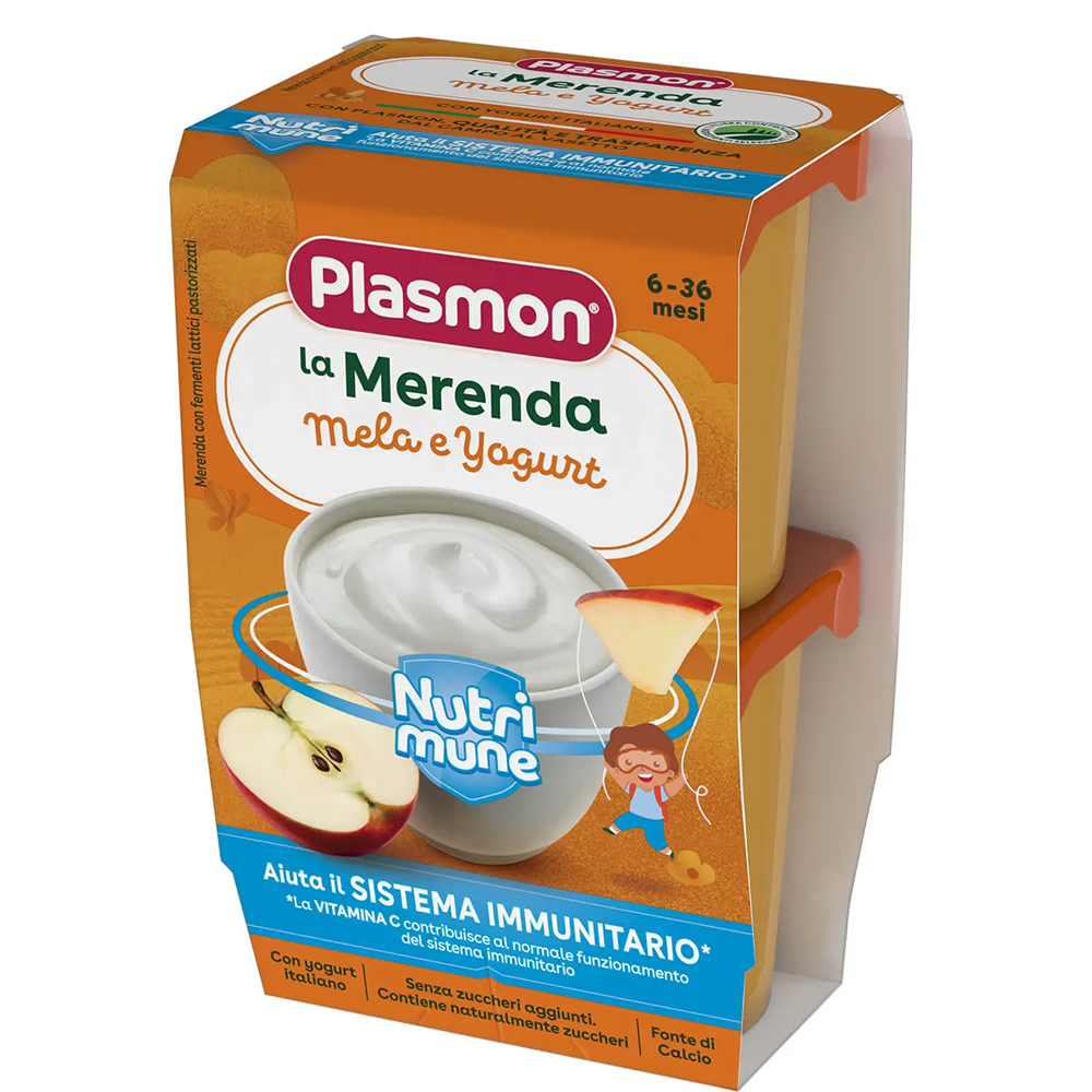 Plasmon La Merenda Nutrimune Mela E Yogurt 2x120 gr