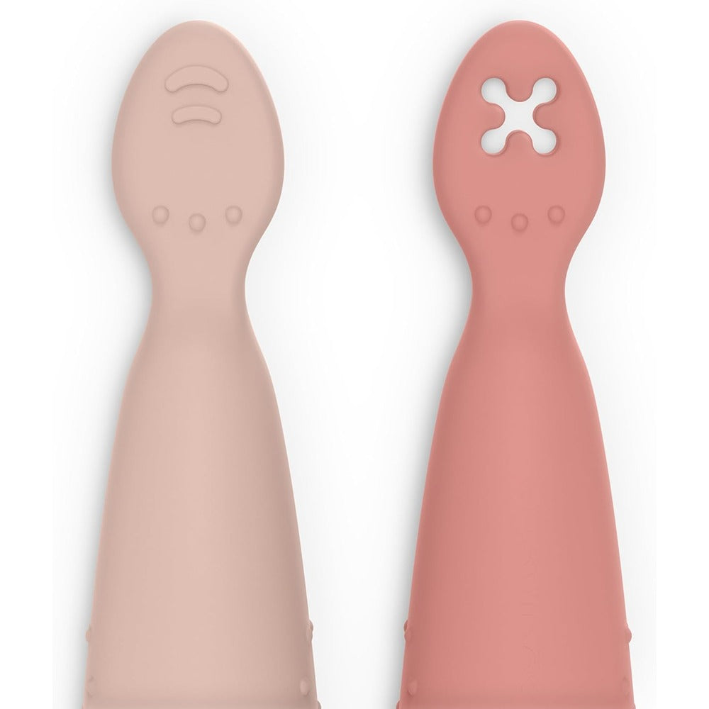 Suavinex Color Essence Set 2 Cucchiai In Silicone Pre-Svezzamento Nude 6+ Mesi