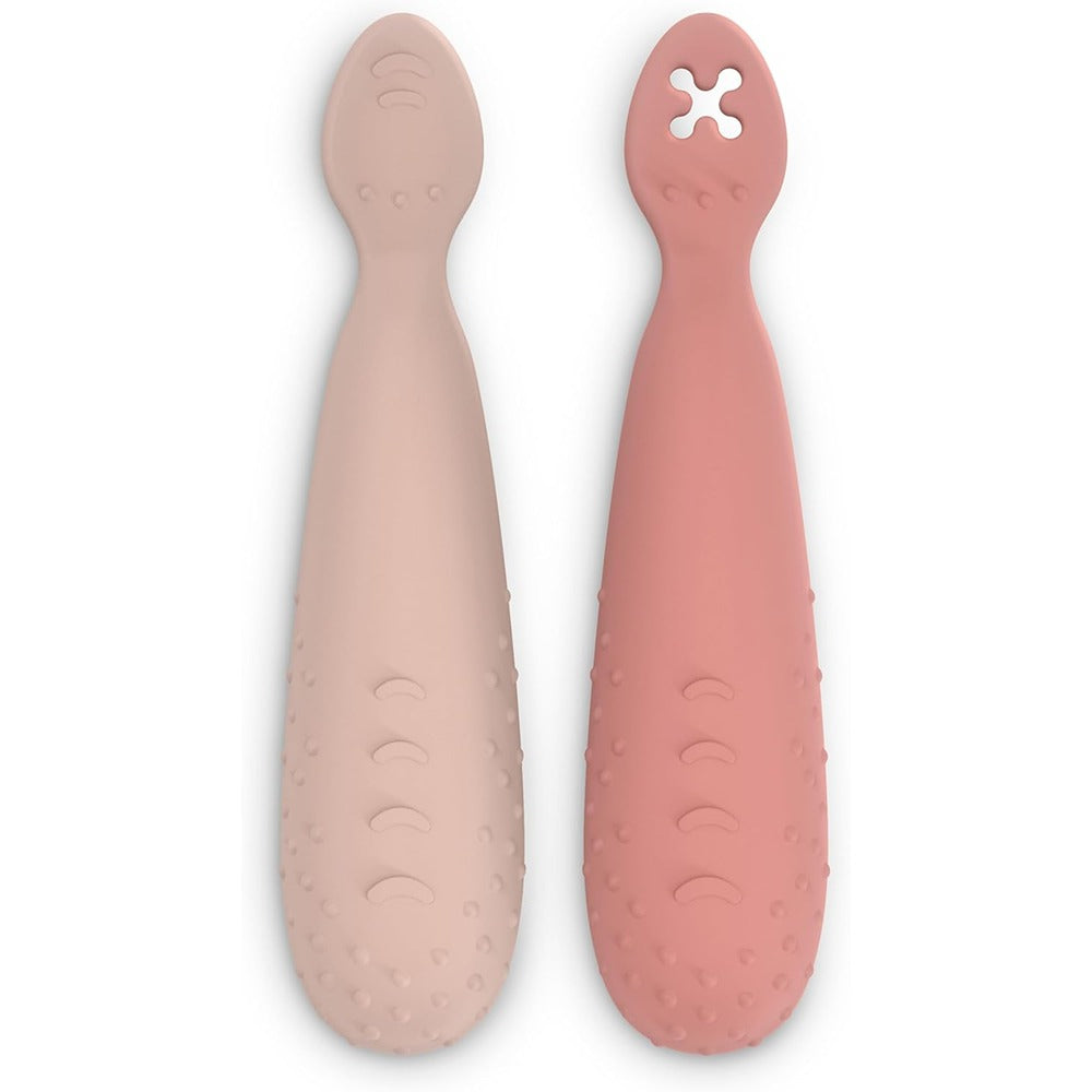 Suavinex Color Essence Set 2 Cucchiai In Silicone Pre-Svezzamento Nude 6+ Mesi