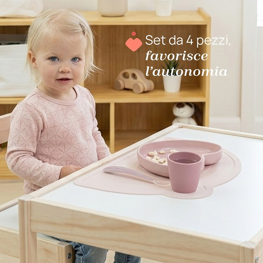 Chicco Easy Food Set Di Svezzamento In Silicone Azzurro 12+ Mesi
