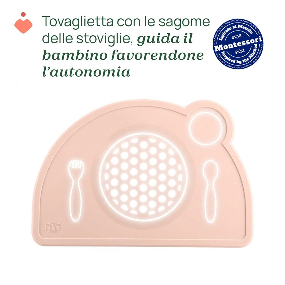 Chicco Easy Food Set Di Svezzamento In Silicone Azzurro 12+ Mesi