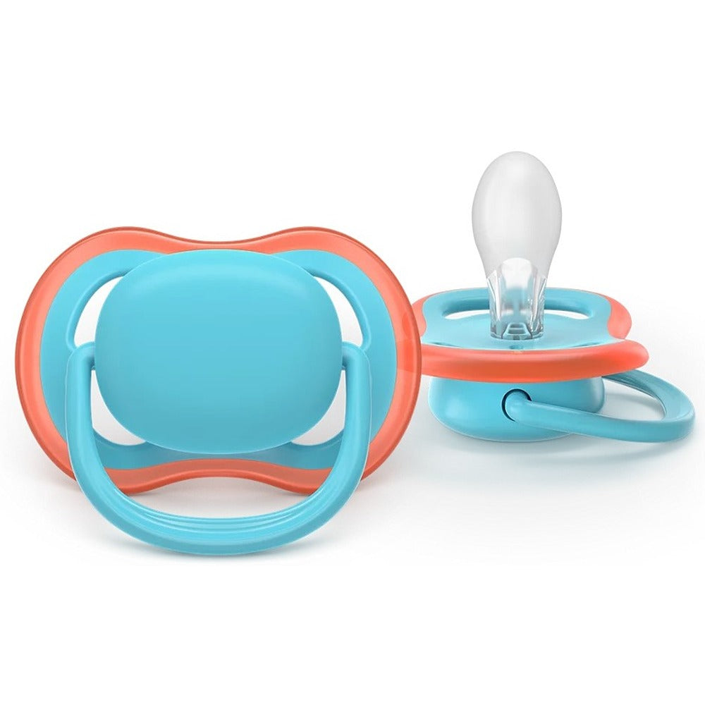 Philips Avent Ultra Succhietti Ortodontici Blu E Giallo 18+ Mesi 2 Pezzi