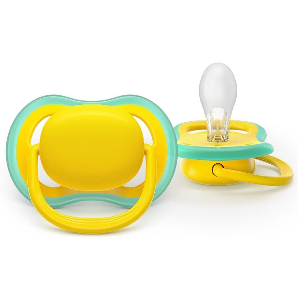Philips Avent Ultra Succhietti Ortodontici Blu E Giallo 18+ Mesi 2 Pezzi