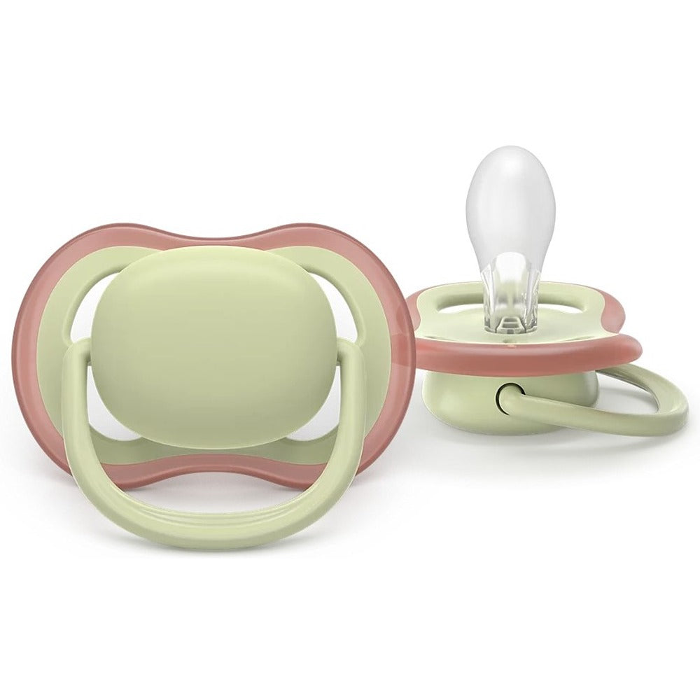 Philips Avent Ultra Colors Of Nature Succhietti Ortodontici Verde E Giallo 18+ Mesi 2 Pezzi