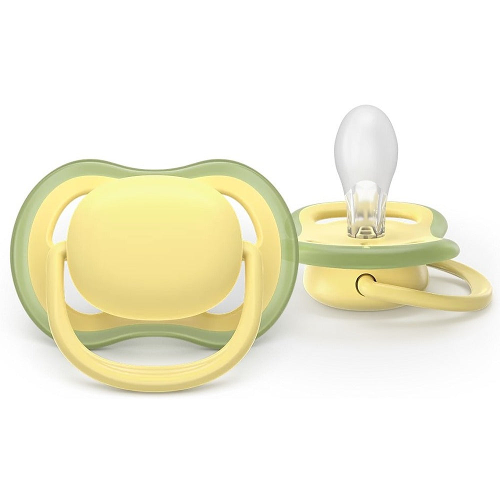 Philips Avent Ultra Day & Night Succhietti Ortodontici Giallo E Verde Con Luna 18+ Mesi 2 Pezzi