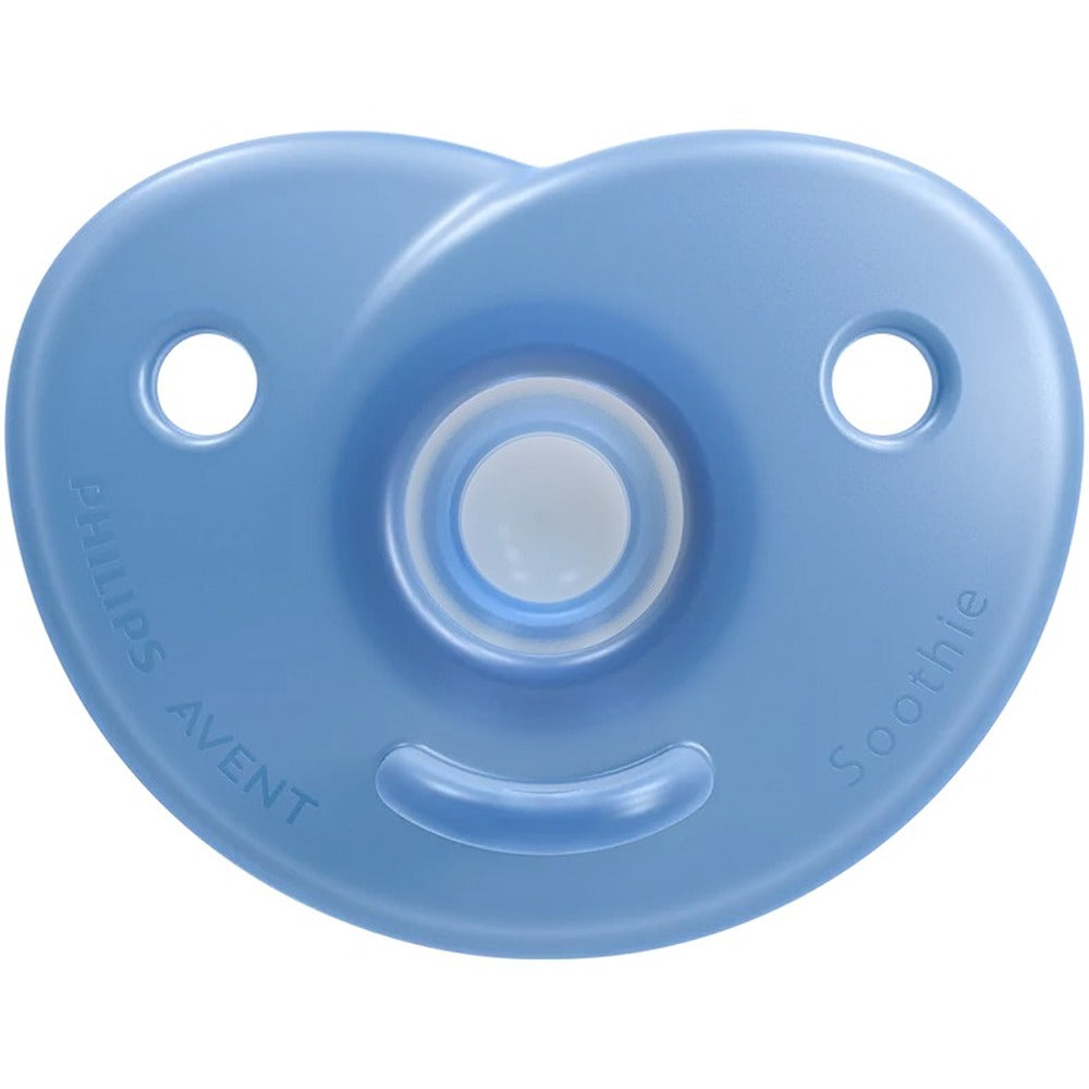 Philips Avent Soothie Succhietti In Silicone Tettarella Tonda E Simmetrica Blu E Azzurro 0-6 Mesi 2 Pezzi