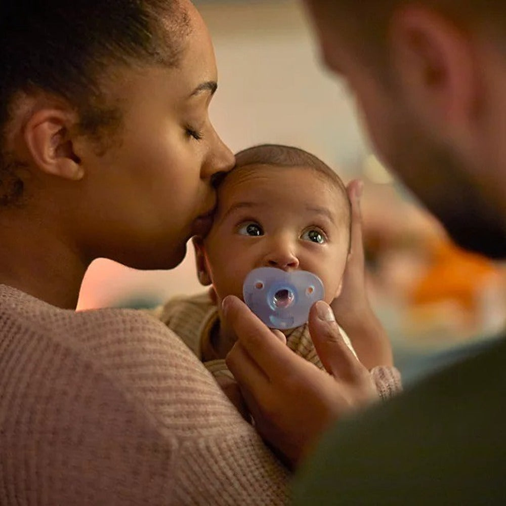 Philips Avent Soothie Succhietti In Silicone Tettarella Tonda E Simmetrica Blu E Azzurro 0-6 Mesi 2 Pezzi