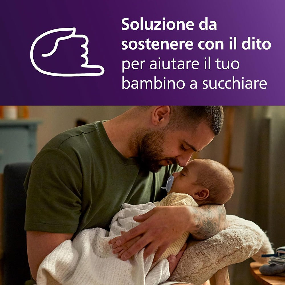 Philips Avent Soothie Succhietti In Silicone Tettarella Tonda E Simmetrica Blu E Azzurro 0-6 Mesi 2 Pezzi