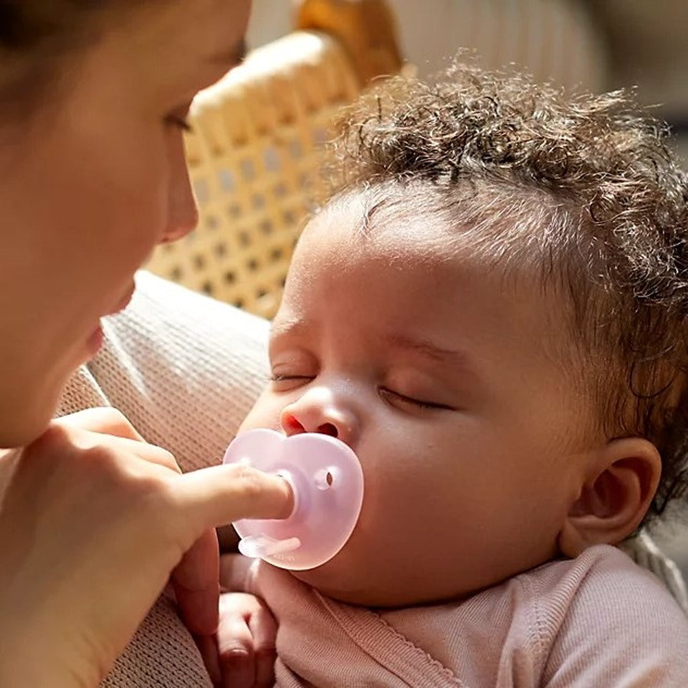 Philips Avent Soothie Succhietti In Silicone Tettarella Tonda E Simmetrica Rosa E Fuxia 0-6 Mesi 2 Pezzi