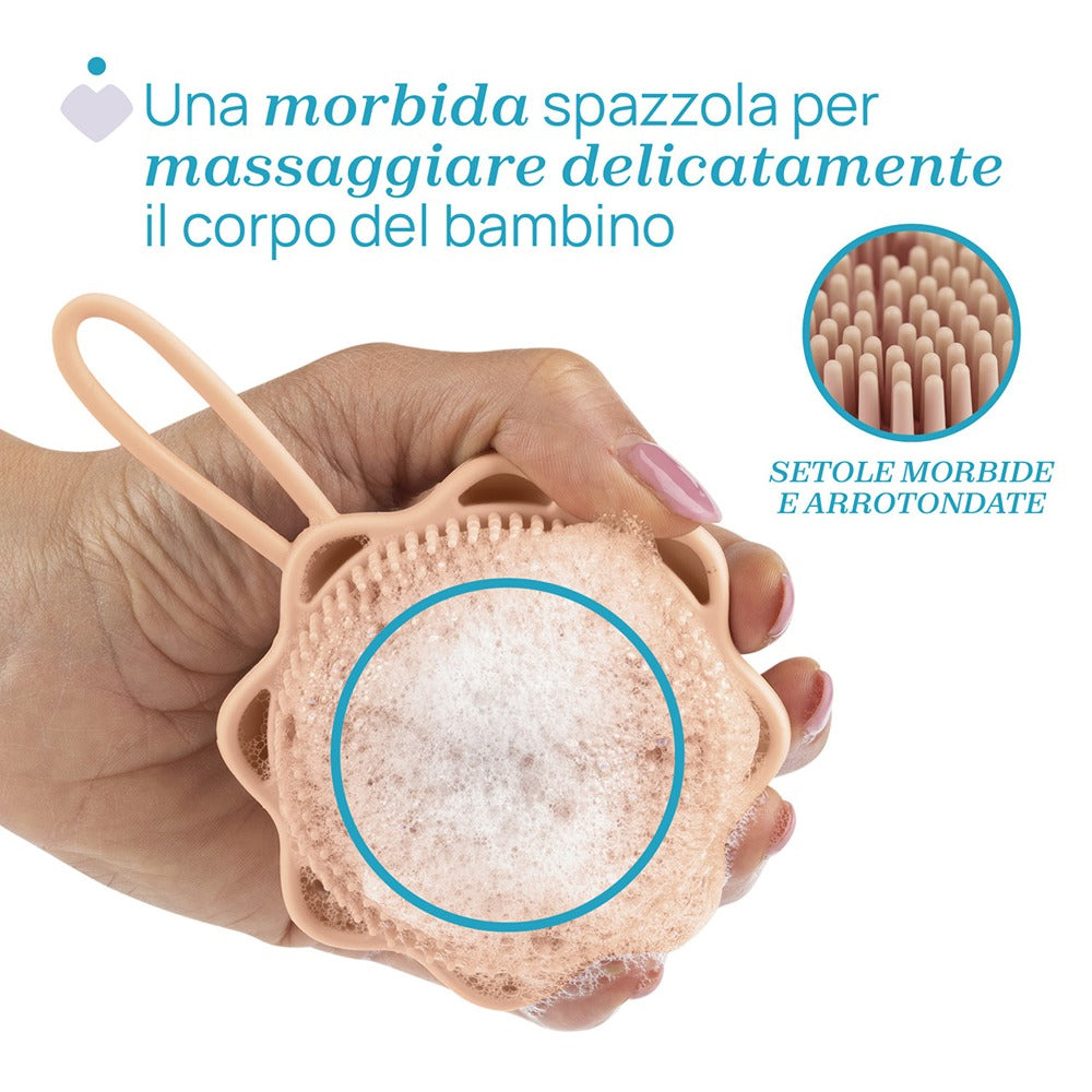 Chicco Spazzola Corpo Con Dispenser Integrato Arancione