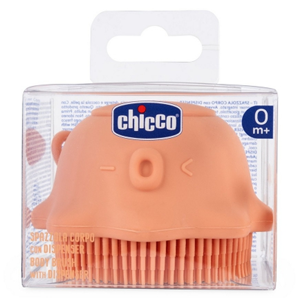 Chicco Spazzola Corpo Con Dispenser Integrato Arancione