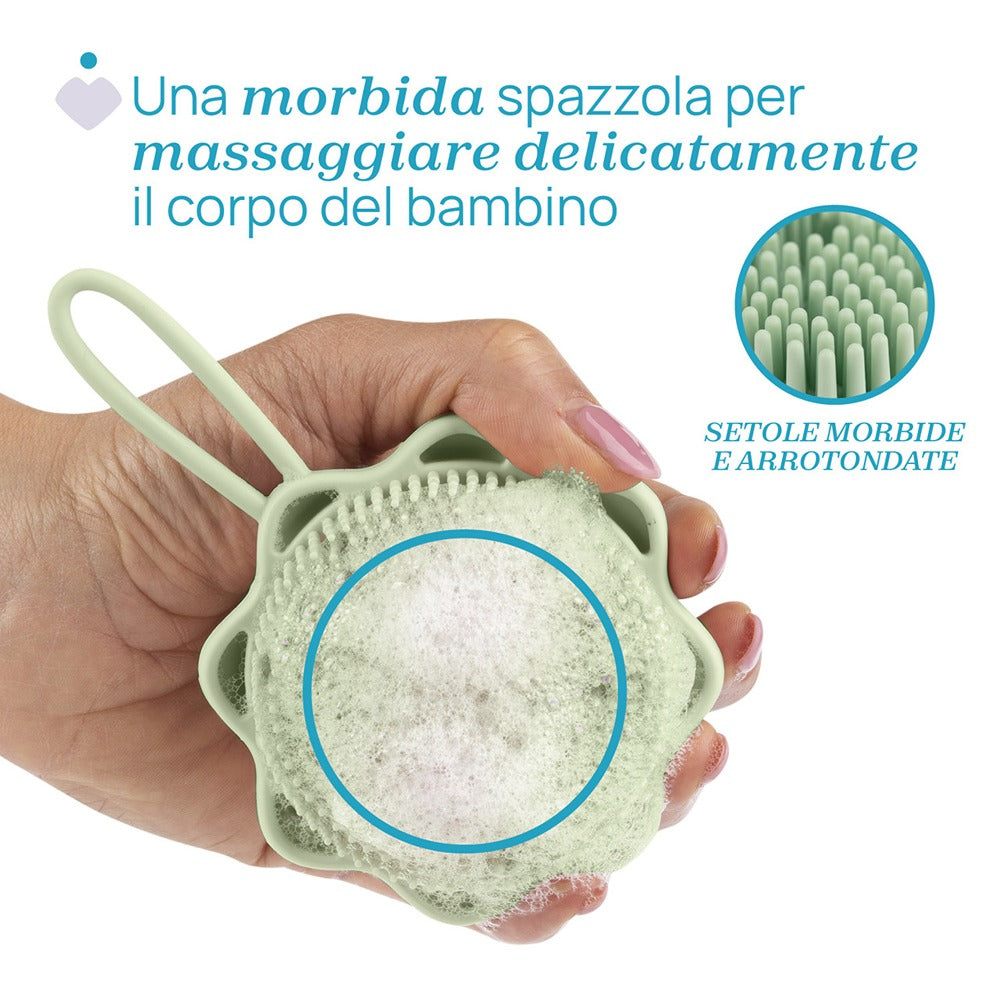 Chicco Spazzola Corpo Con Dispenser Integrato Verde