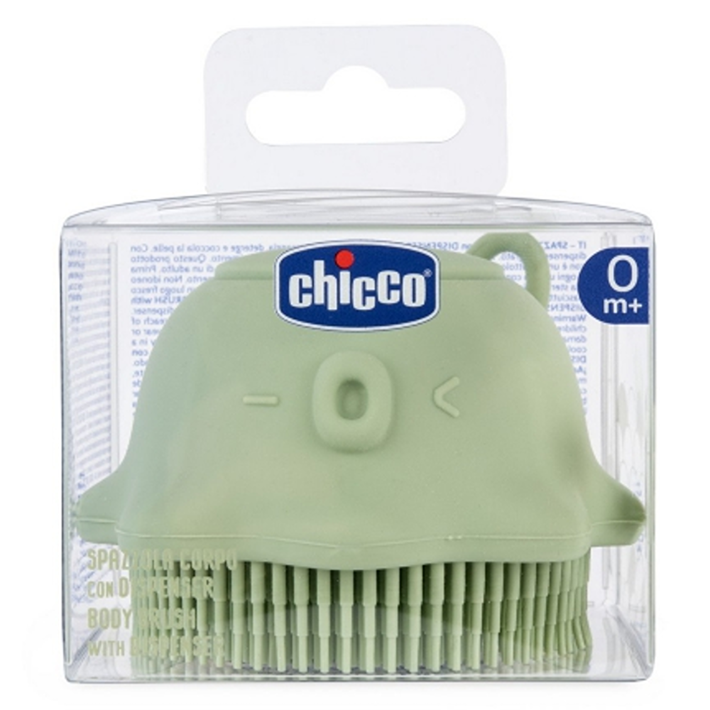 Chicco Spazzola Corpo Con Dispenser Integrato Verde