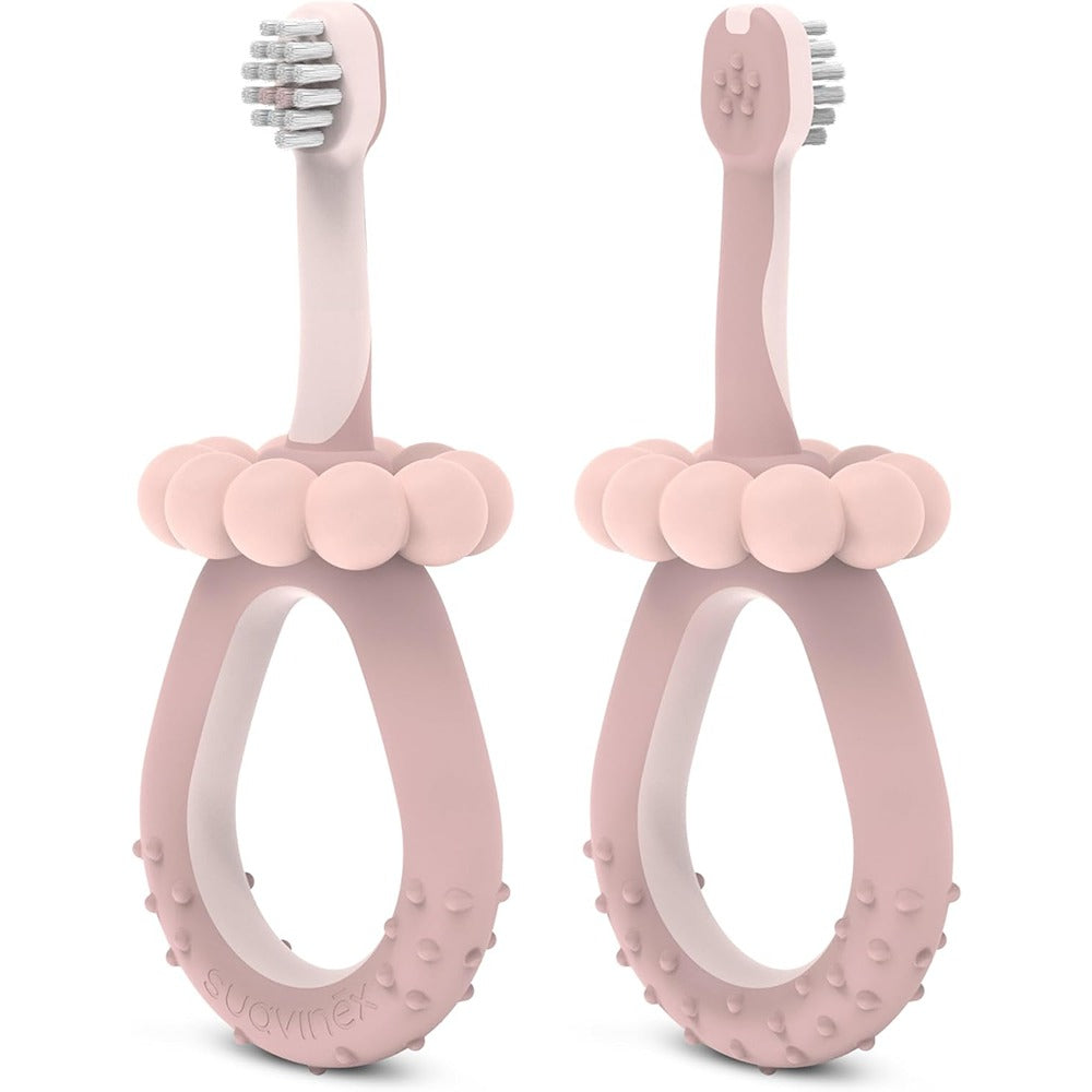 Suavinex Oralcare Spazzolino Primi Dentini Baby Rosa Cipria 0-2 Anni