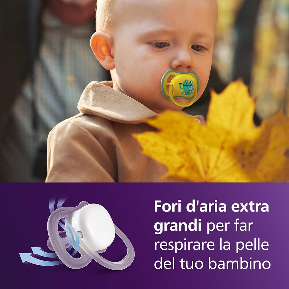 Philips Avent Ultra Succhietti Ortodontici Scimmia E Ranocchio 18+ Mesi 2 Pezzi