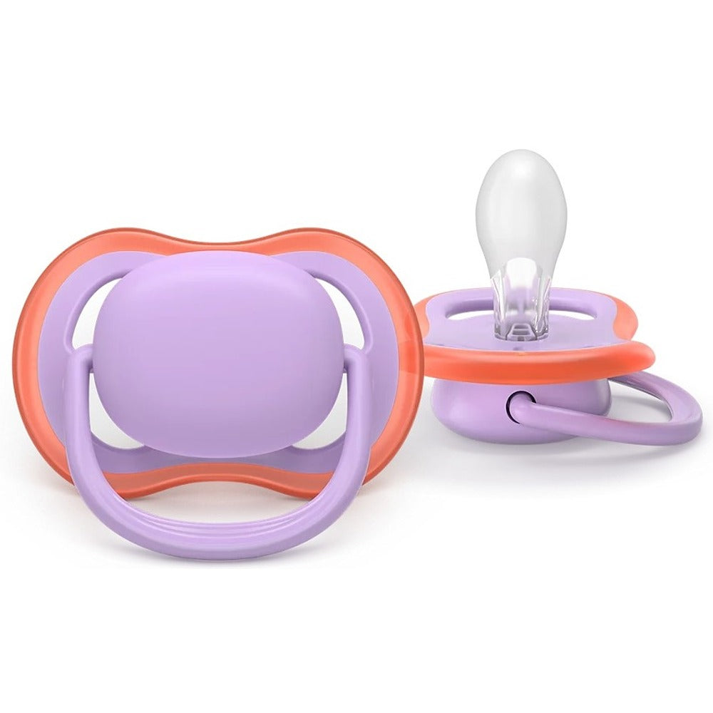 Philips Avent Ultra Succhietti Ortodontici Lilla E Rosa 18+ Mesi 2 Pezzi