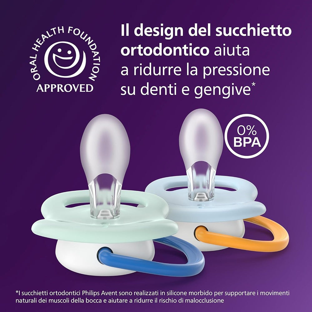 Philips Avent Ultra Air Succhietti Ortodontici Tigre E Ananas 0-6 Mesi 2 Pezzi