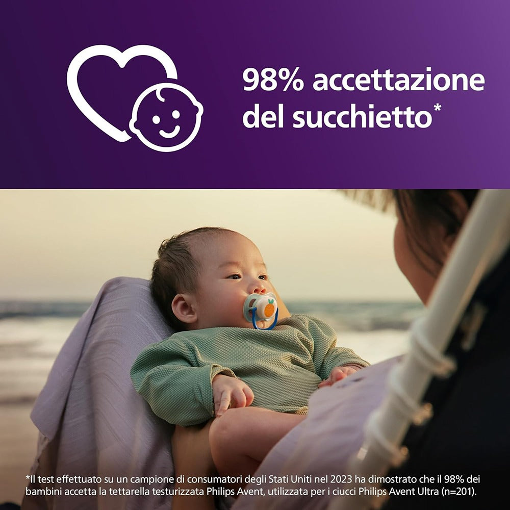 Philips Avent Ultra Air Succhietti Ortodontici Tigre E Ananas 0-6 Mesi 2 Pezzi