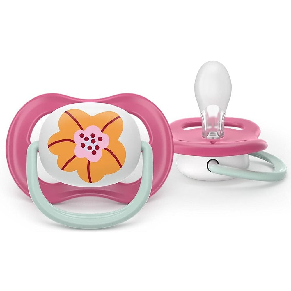 Philips Avent Ultra Air Succhietti Ortodontici Fiore E Coccinella 6-18 Mesi 2 Pezzi