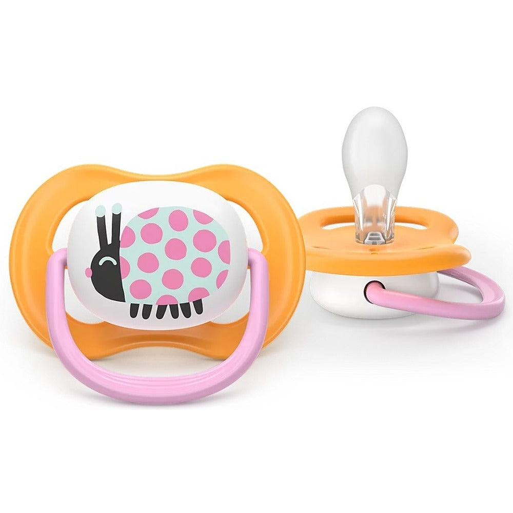 Philips Avent Ultra Air Succhietti Ortodontici Fiore E Coccinella 6-18 Mesi 2 Pezzi