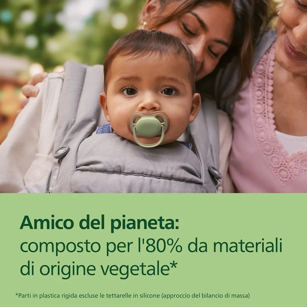Philips Avent Ultra Air Day & Night Succhietti Ortodontici Verde E Foglia 6-18 Mesi 2 Pezzi
