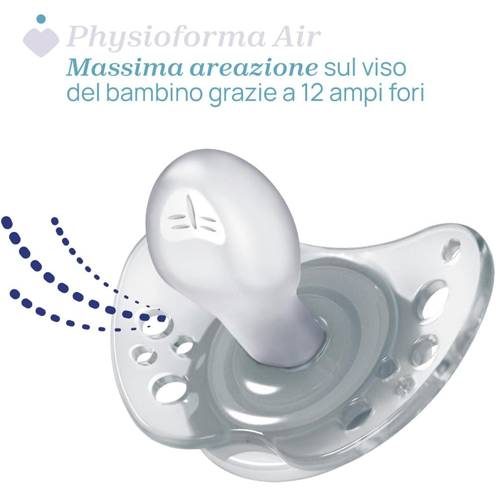 Chicco Physioforma Air Luminoso Succhietti In Silicone Blu 16-36 Mesi 2 Pezzi
