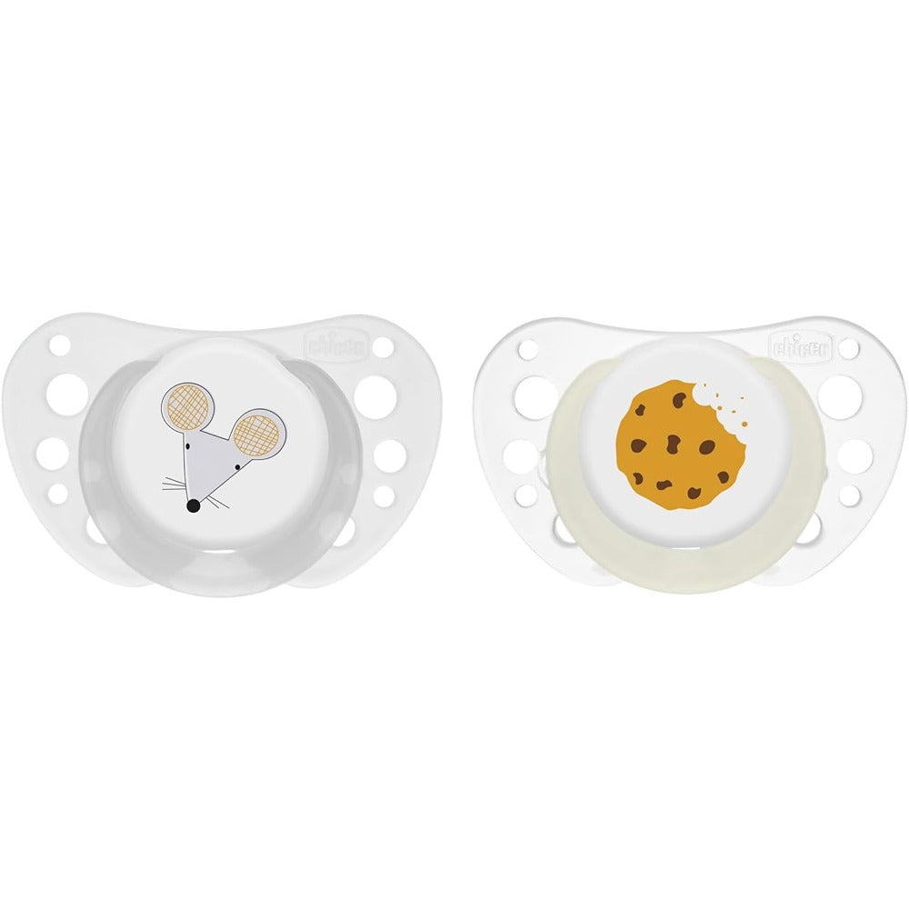 Chicco Physioforma Air Luminoso Succhietti In Silicone Bianco 16-36 Mesi 2 Pezzi