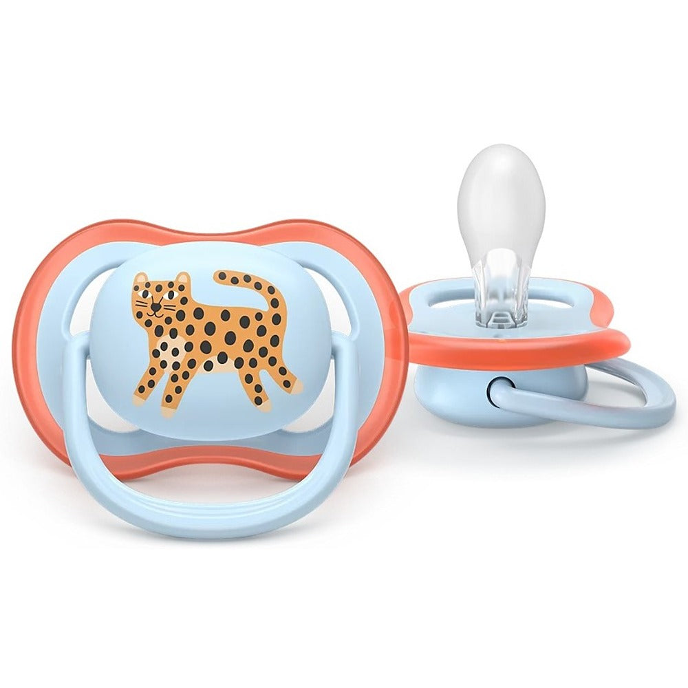 Philips Avent Ultra Air Succhietti Ortodontici Foglia E Leopardo 0-6 Mesi 2 Pezzi