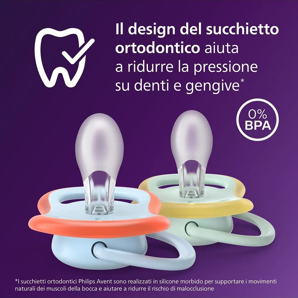 Philips Avent Ultra Air Succhietti Ortodontici Foglia E Leopardo 0-6 Mesi 2 Pezzi