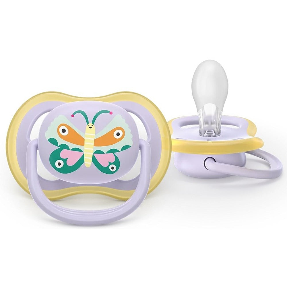 Philips Avent Ultra Air Succhietti Ortodontici Tucano E Farfalla 0-6 Mesi 2 Pezzi