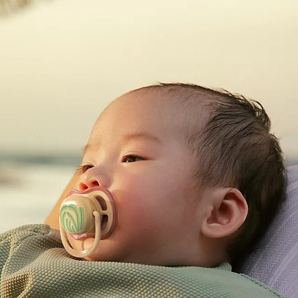 Philips Avent Ultra Air Colors Of Nature Succhietti Ortodontici Giallo E Arancione Con Foglie 0-6 Mesi 2 Pezzi