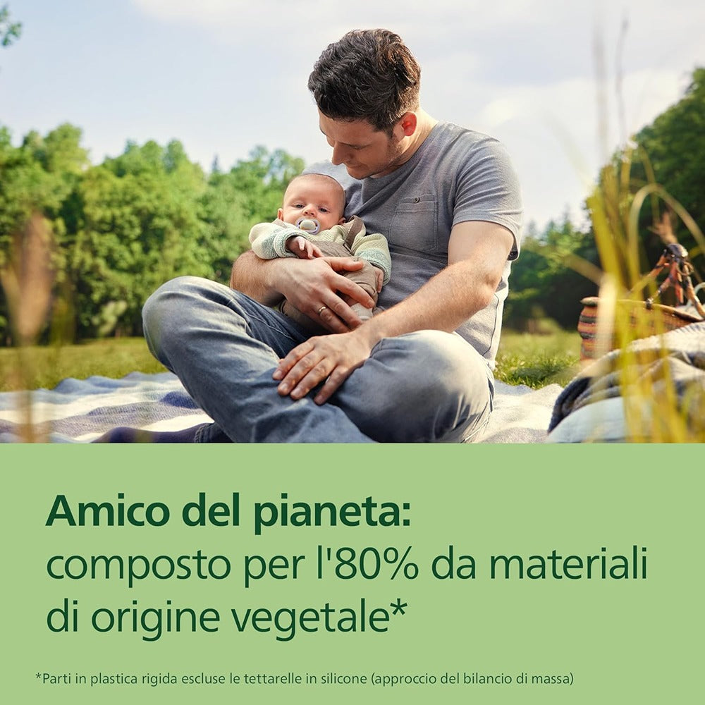 Philips Avent Ultra Air Day & Night Succhietti Ortodontici Giallo E Verde Con Luna 0-6 Mesi 2 Pezzi