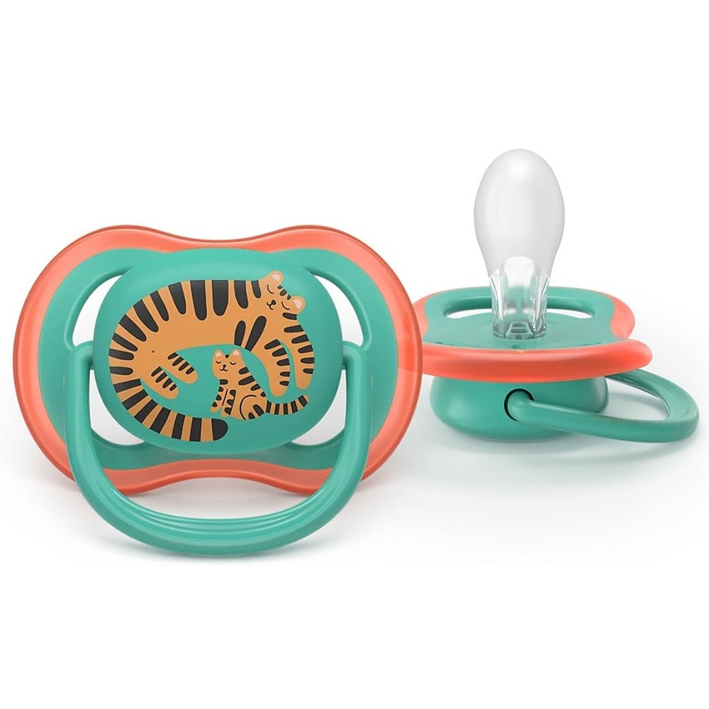 Philips Avent Ultra Air Succhietti Ortodontici Tigre E Tucano 6-18 Mesi 2 Pezzi