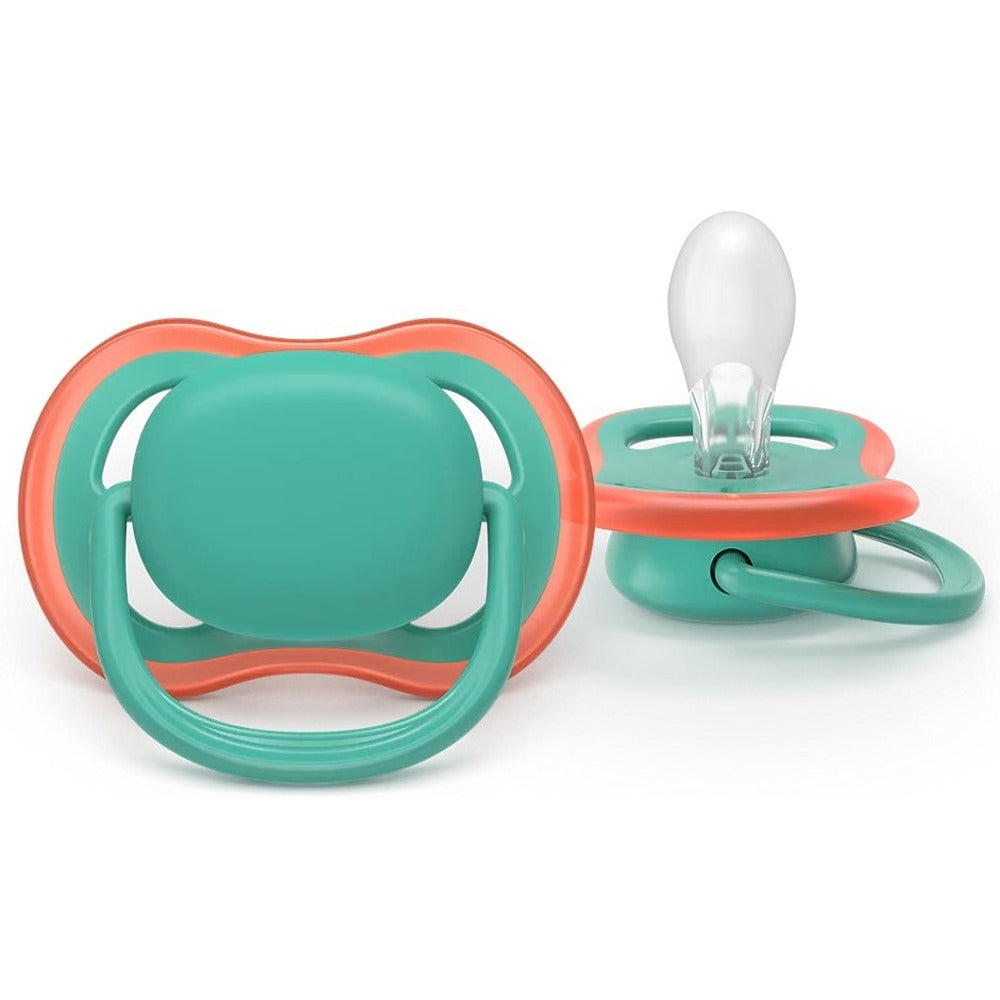 Philips Avent Ultra Air Succhietti Ortodontici Blu E Verde 6-18 Mesi 2 Pezzi