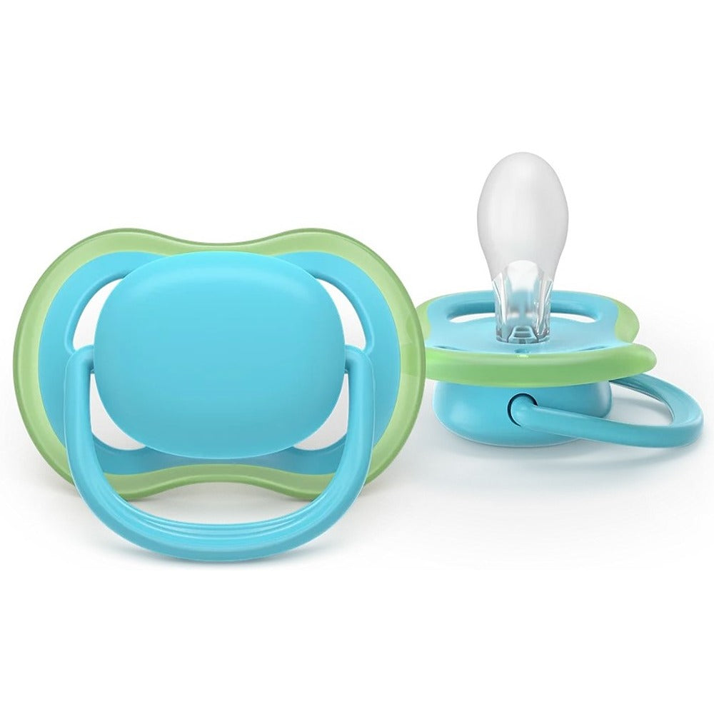 Philips Avent Ultra Air Succhietti Ortodontici Blu E Verde 6-18 Mesi 2 Pezzi