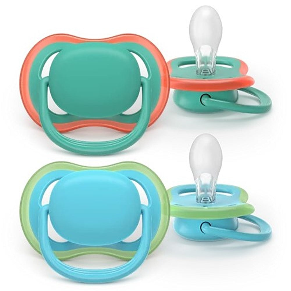 Philips Avent Ultra Air Succhietti Ortodontici Blu E Verde 6-18 Mesi 2 Pezzi