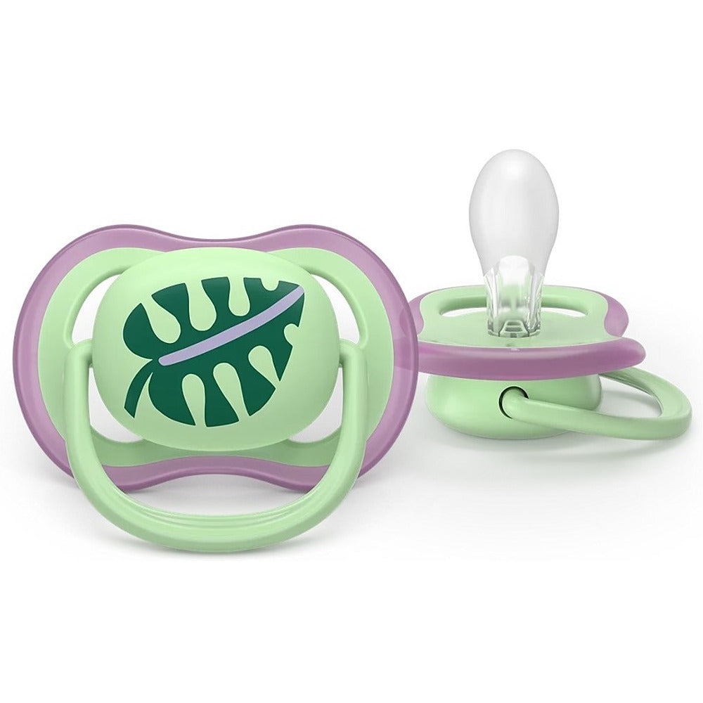 Philips Avent Ultra Air Succhietti Ortodontici Foglia E Leopardo 6-18 Mesi 2 Pezzi