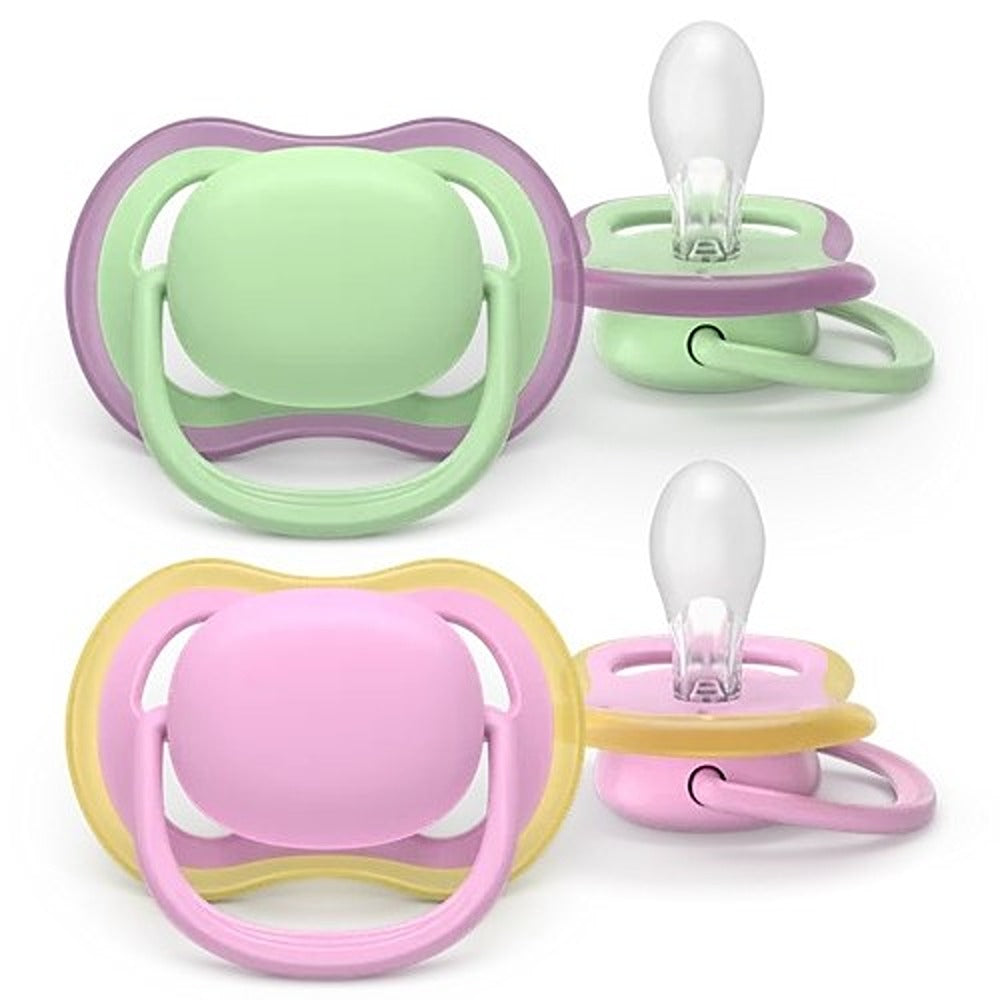 Philips Avent Ultra Air Succhietti Ortodontici Rosa E Verde 6-18 Mesi 2 Pezzi