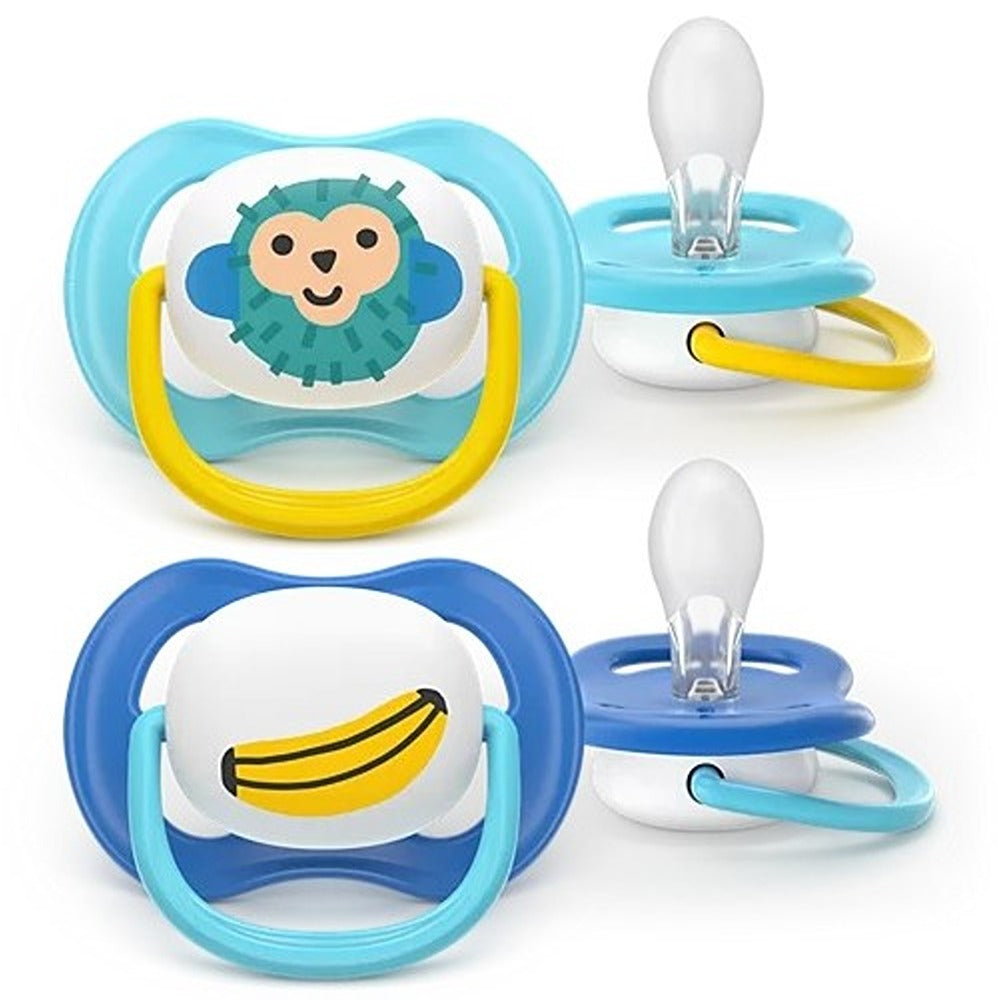 Philips Avent Ultra Air Succhietti Ortodontici Scimmia E Banana 6-18 Mesi 2 Pezzi