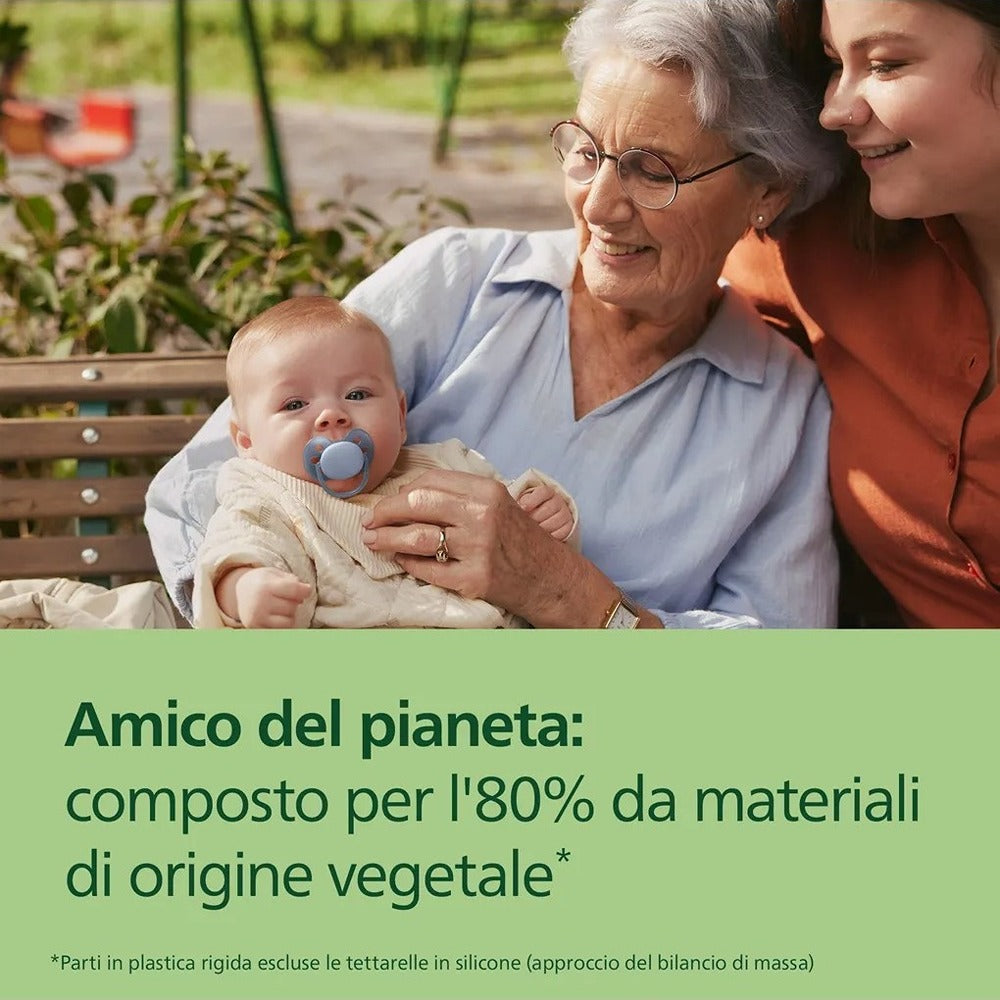 Philips Avent Ultra Soft Succhietti Ortodontici Blu E Verde 0-6 Mesi 2 Pezzi