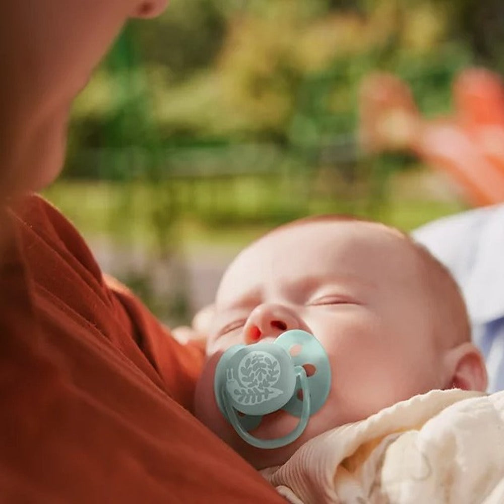 Philips Avent Ultra Soft Succhietti Ortodontici Crema E Azzurro Con Decorazioni 0-6 Mesi 2 Pezzi