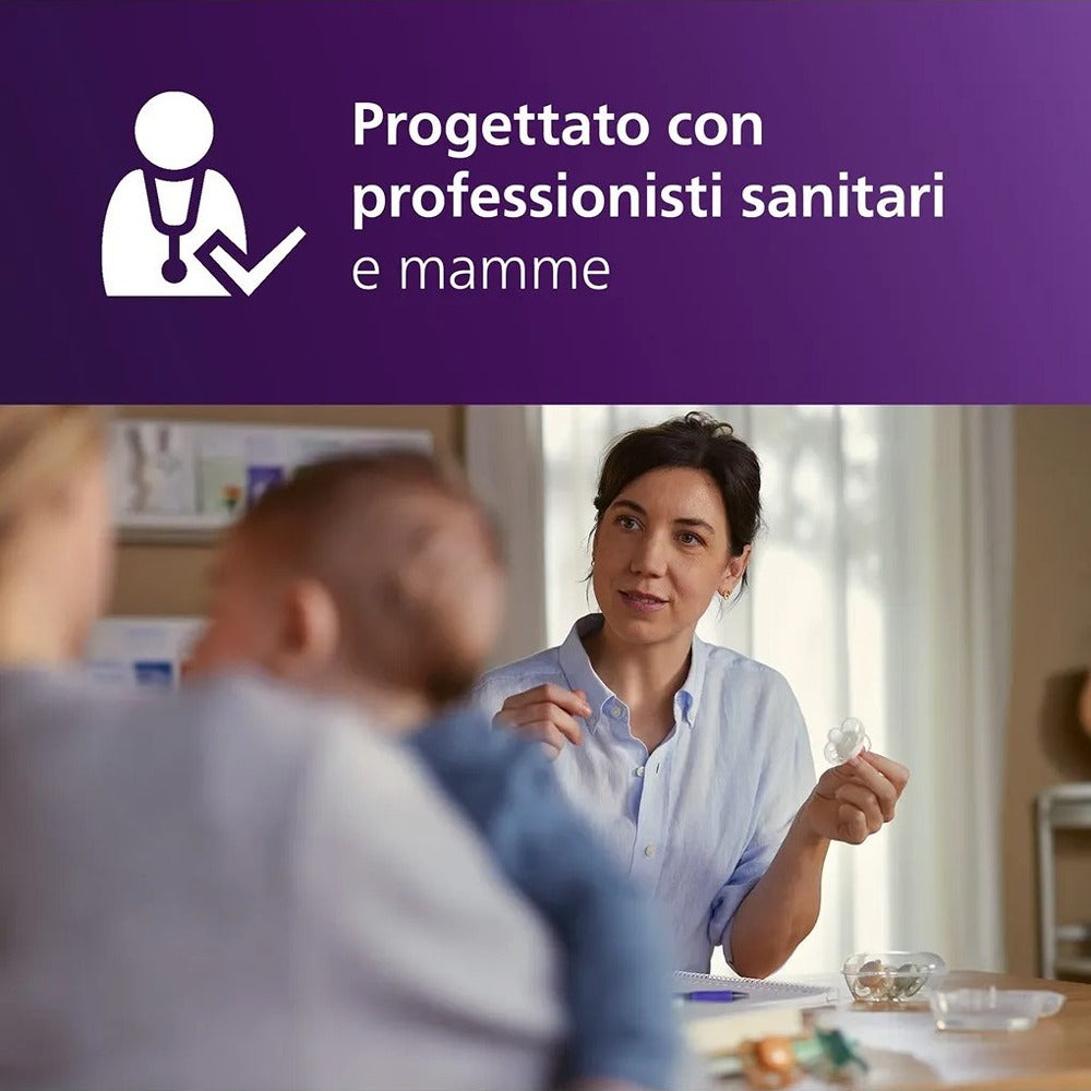 Philips Avent Ultra Soft Succhietti Ortodontici Crema E Verde Con Decorazioni 6-18 Mesi 2 Pezzi