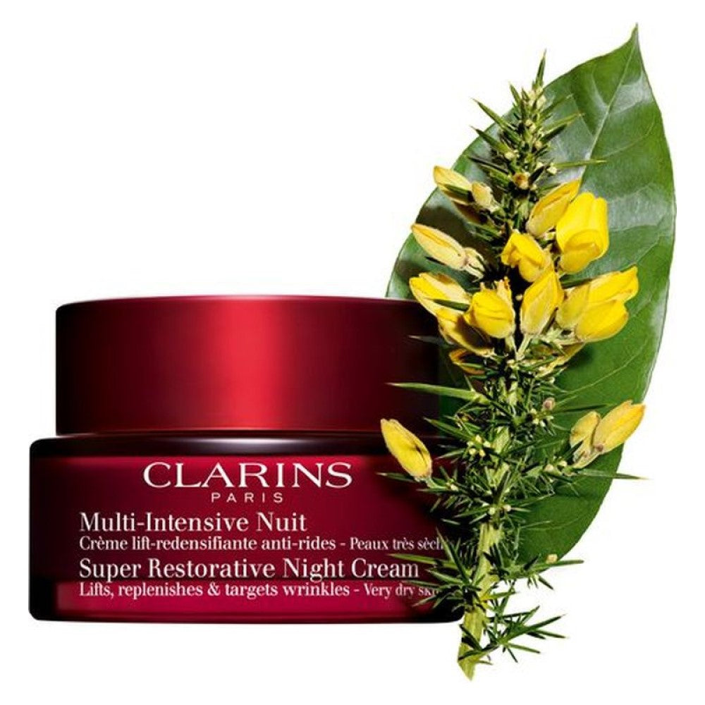 Clarins Multi-Intensive Crema Notte Effetto Lifting Anti-Rilassamento e Anti-Rughe Pelli Secche