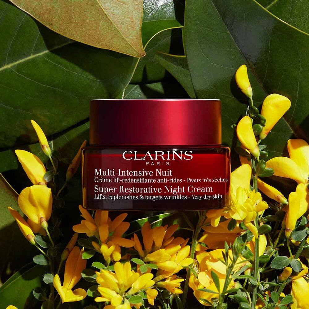 Clarins Multi-Intensive Crema Notte Effetto Lifting Anti-Rilassamento e Anti-Rughe Pelli Secche