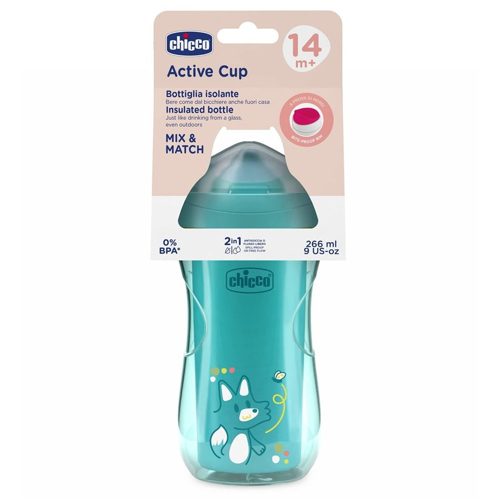 Chicco Tazza Active Azzurra 266 ml 14+ Mesi