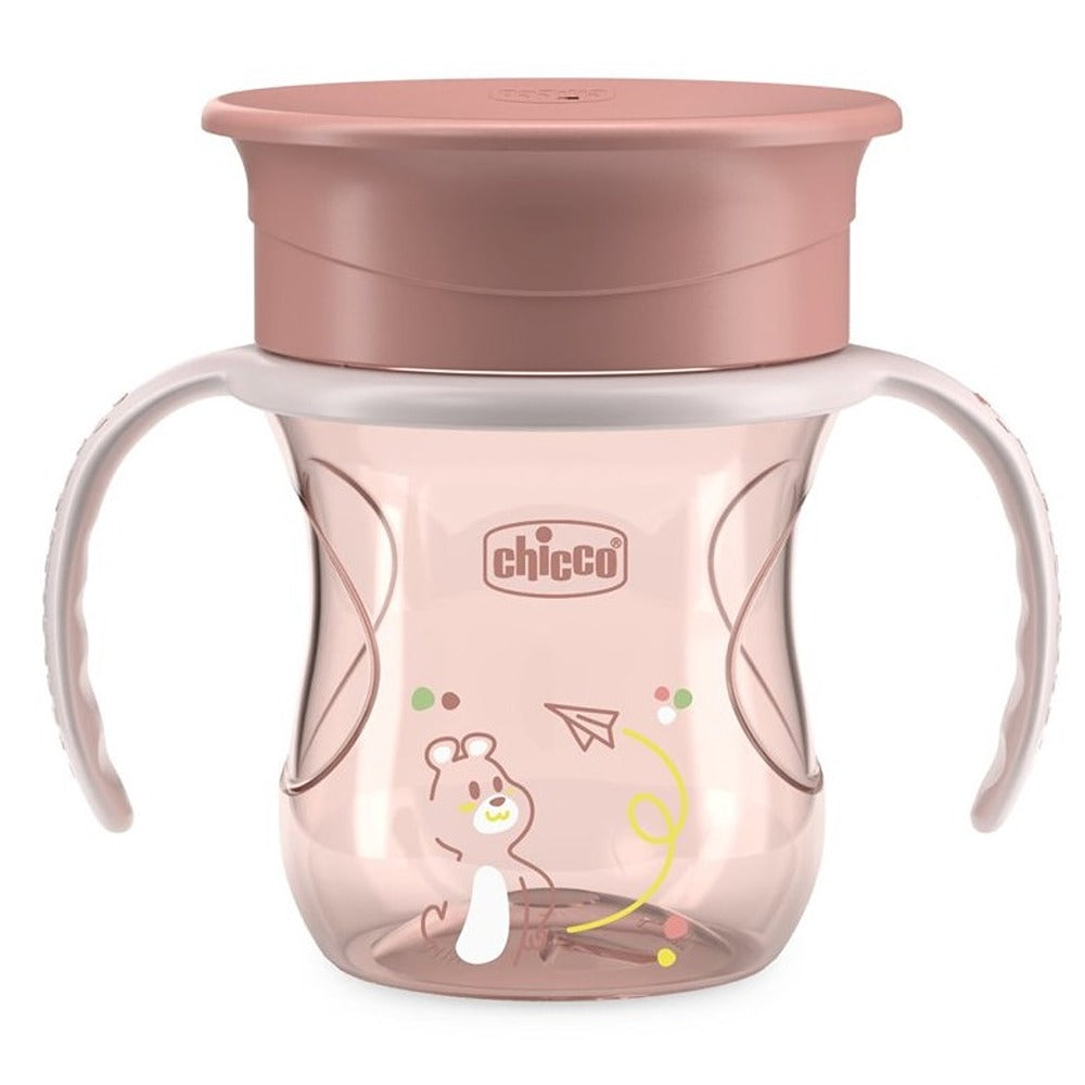 Chicco Tazza Perfect 360° Con Manici Removibili 200 ml Rosa 12+ Mesi