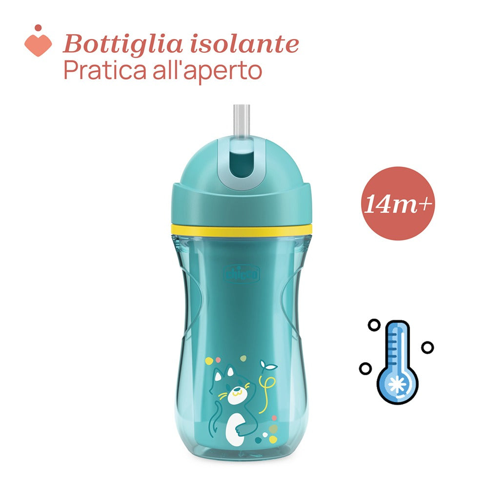Chicco Tazza Sport Antigoccia Termica 266 ml Azzurra 14+ Mese